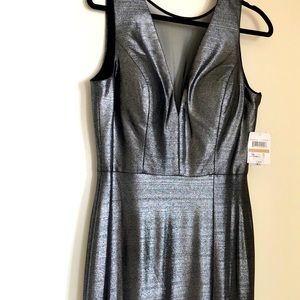 New! Tags still on! Long gunmetal evening gown.